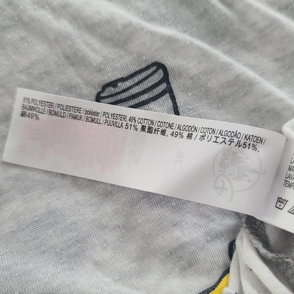 Disney Store NYC T-Shirt Burnout Ringer Tee Gray 2XL Taxi Pizza Bagel Subway - Picture 8 of 10